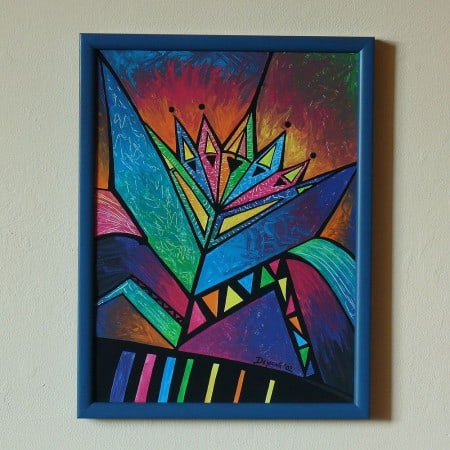 ALIEN - Original drawing - framed behind glass