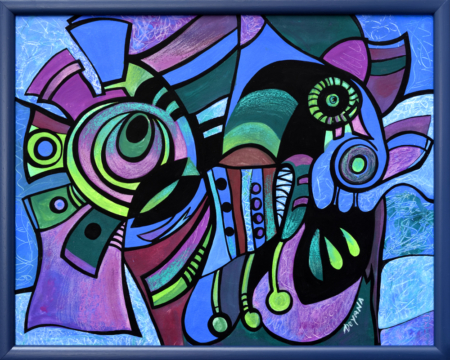 BUGS - Original drawing - framed behind glass