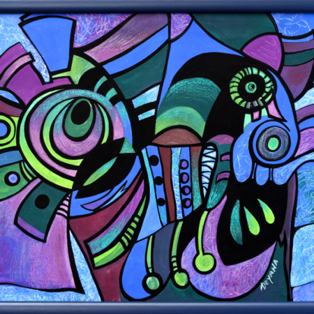 BUGS - Original drawing - framed behind glass