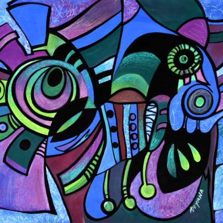 BUGS - Original drawing - framed behind glass