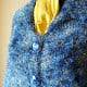 Blue Hand Knit Women Cardigan
