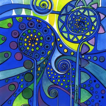 AURORA BOREALIS - Original watercolor painting