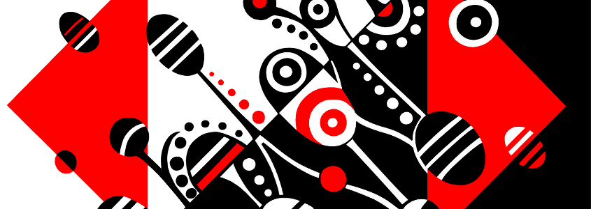 Deyana Deco - MICROGRAVITY: Red and Black - Featured