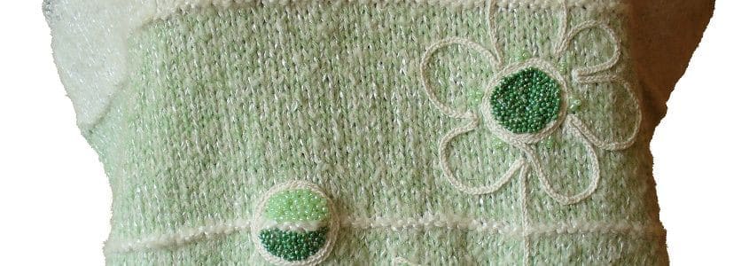 Hand Knit Sleeveless Jumper with Embroidery