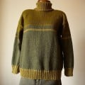 Hand Knit Women Jumper in Umber and Gold