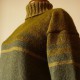 Hand Knit Women Jumper in Umber and Gold