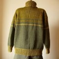 Hand Knit Women Jumper in Umber and Gold