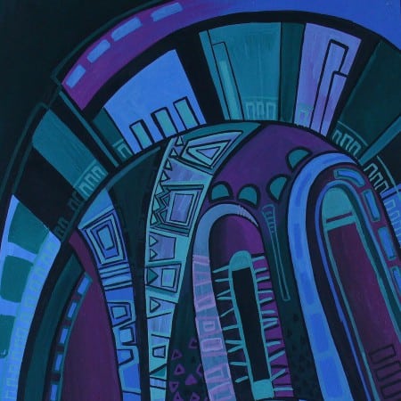 NEON - Original painting from the cycle ARCHES