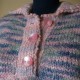 Pink-Blue Hand Knit Women's Jumper