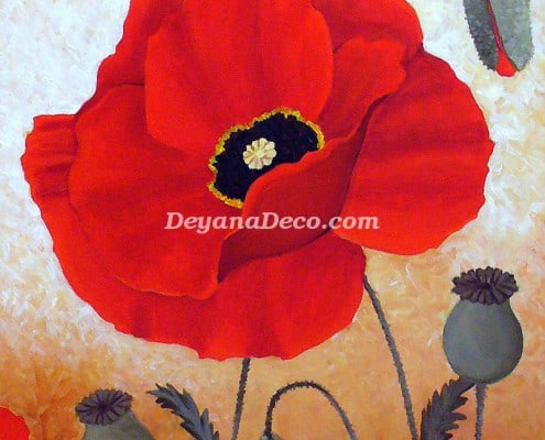 Poppies I – Acrylic on canvas