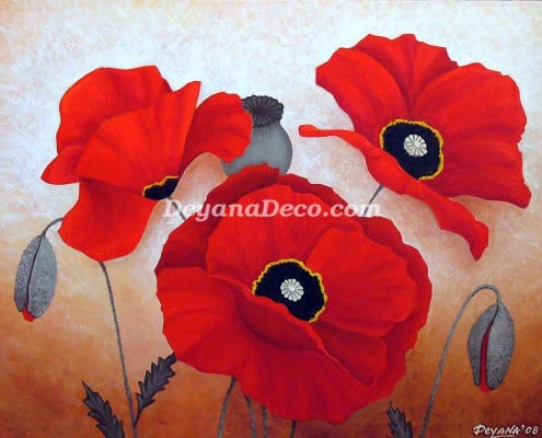 Poppies II – Acrylic on canvas