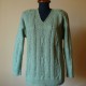 Sage-Green Hand Knit Women Jumper